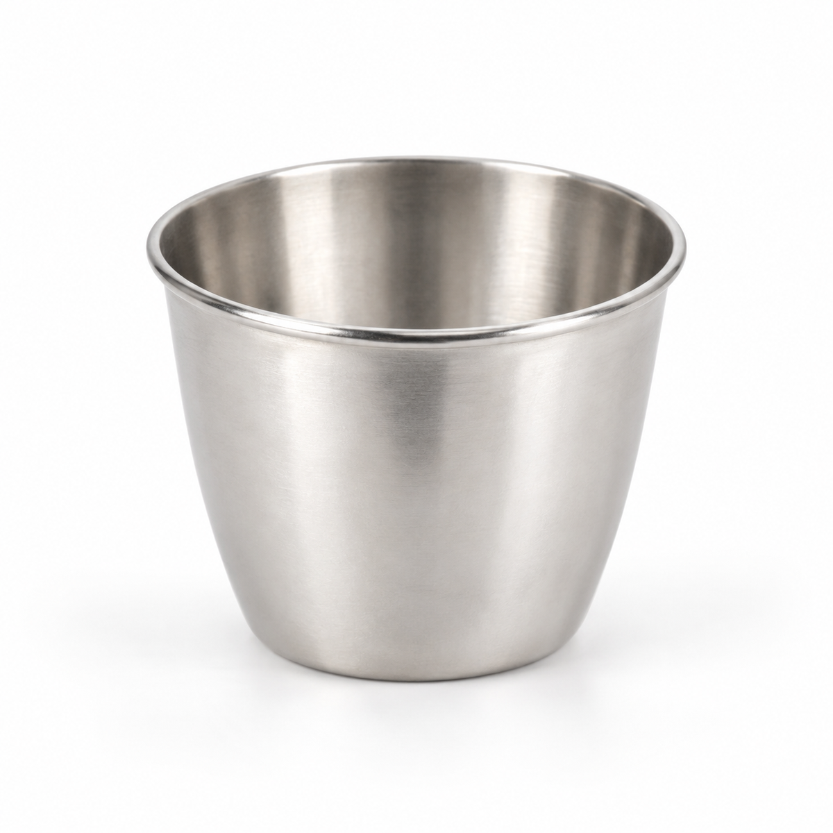 Platinum laboratory crucible, 36 millimetres diameter by 34 millimetres tall