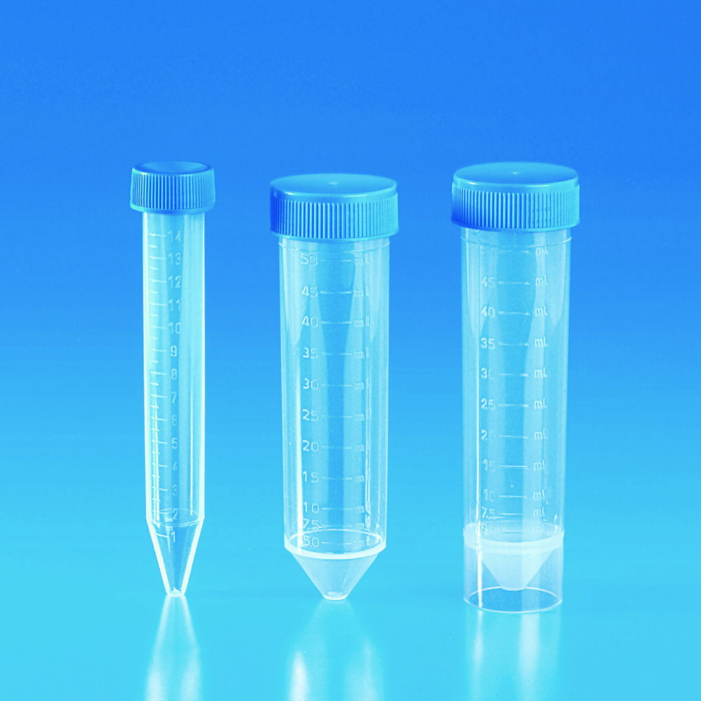 Kartell Tube test conical tapered bottom 10mL 16x105mm polystyrene