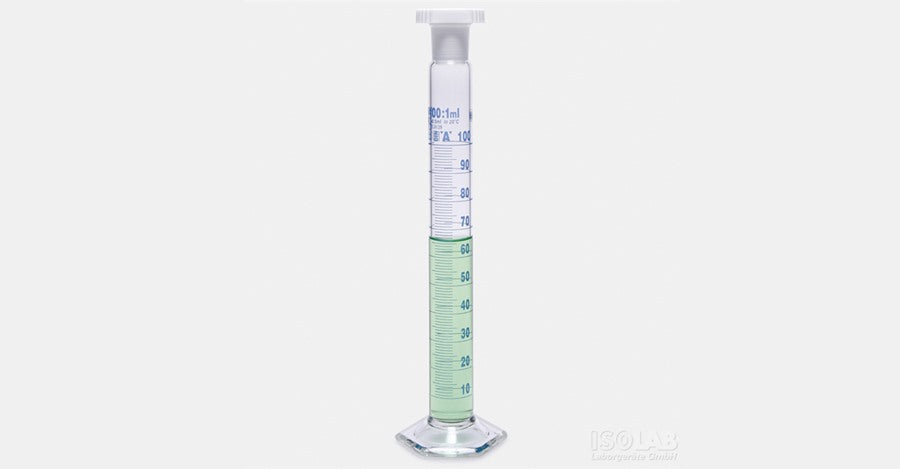 Isolab Cylinder measuring A hex base w/plastic 34/35 stopper