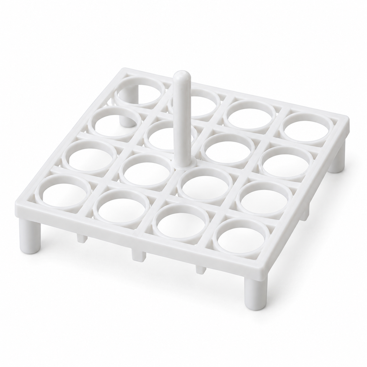 Science Essentials white floating microcentrifuge rack 16-place