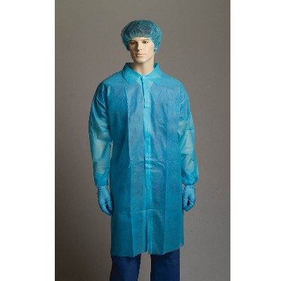 Polypropylene Labcoat - No Pocket - Blue
