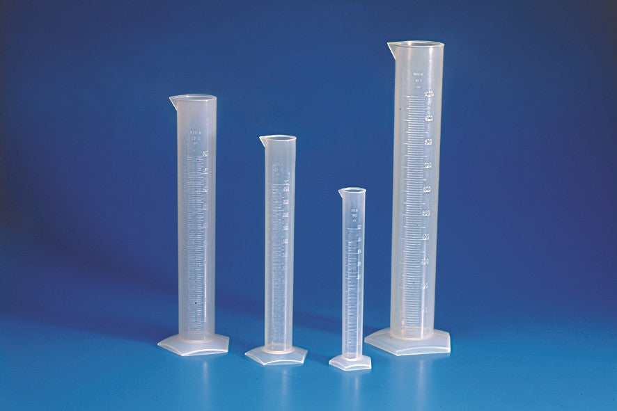 Kartell Cylinder measuring tall form blue graduations 10mL polypropylene