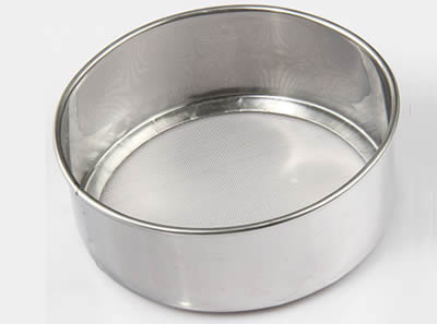 Sieve 200mm diam 45 micron aperture full height woven wire s/s