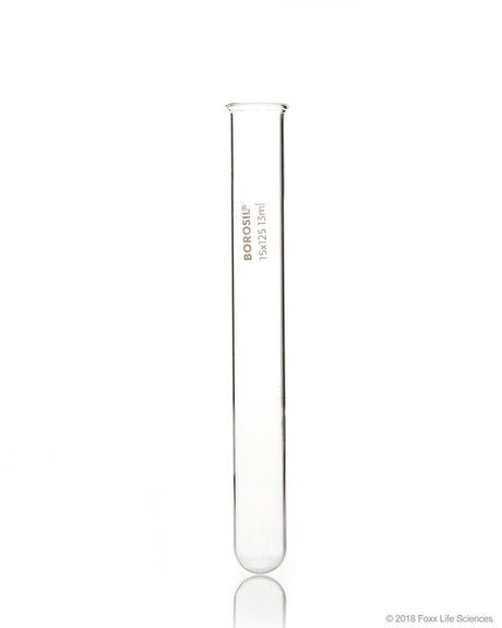 Borosil Test tube rimmed 15 x 125mm borosilicate glass