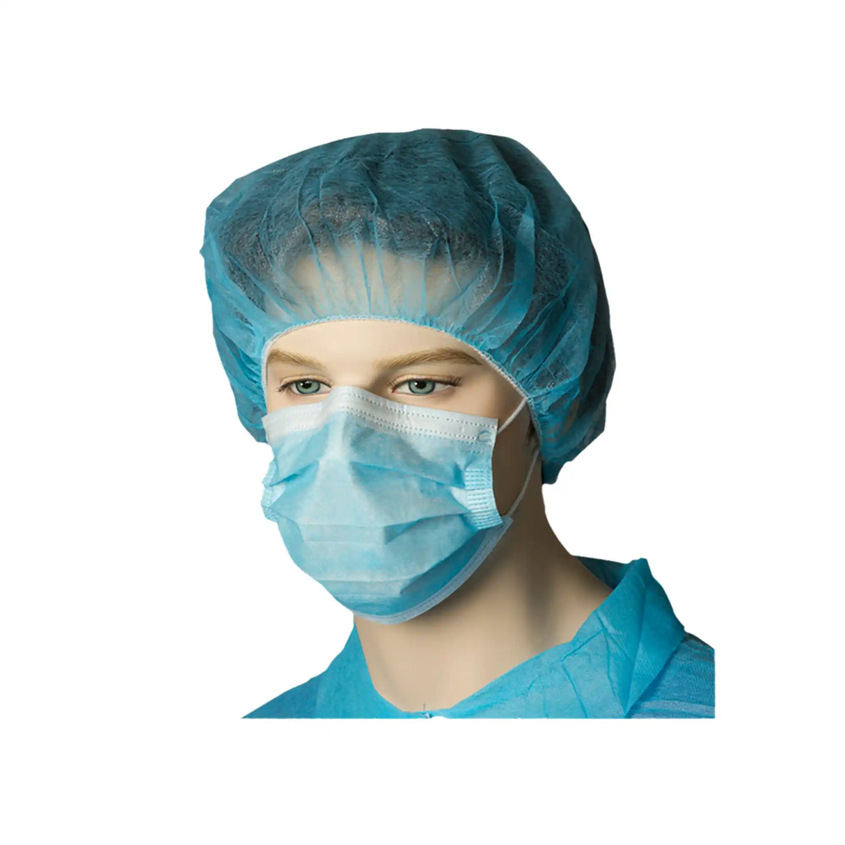 Bastion Face mask disposable 3-ply blue, with earloops