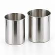 Two and three litre stainless steel laboratory beakers