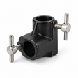 Black die-cast aluminium laboratory bosshead clamp