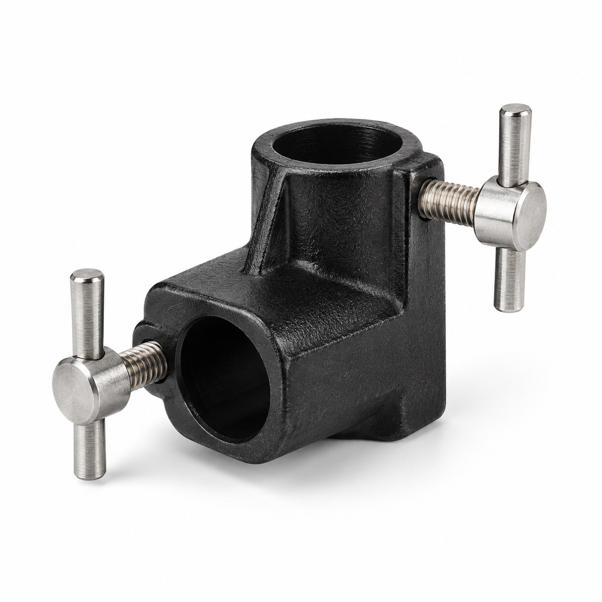 Black die-cast aluminium laboratory bosshead clamp