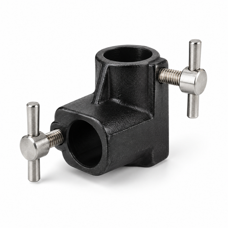 Black die-cast aluminium laboratory bosshead clamp