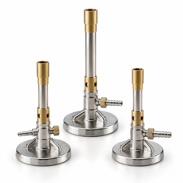 Standard and micro laboratory Bunsen burners for LP and natural gas