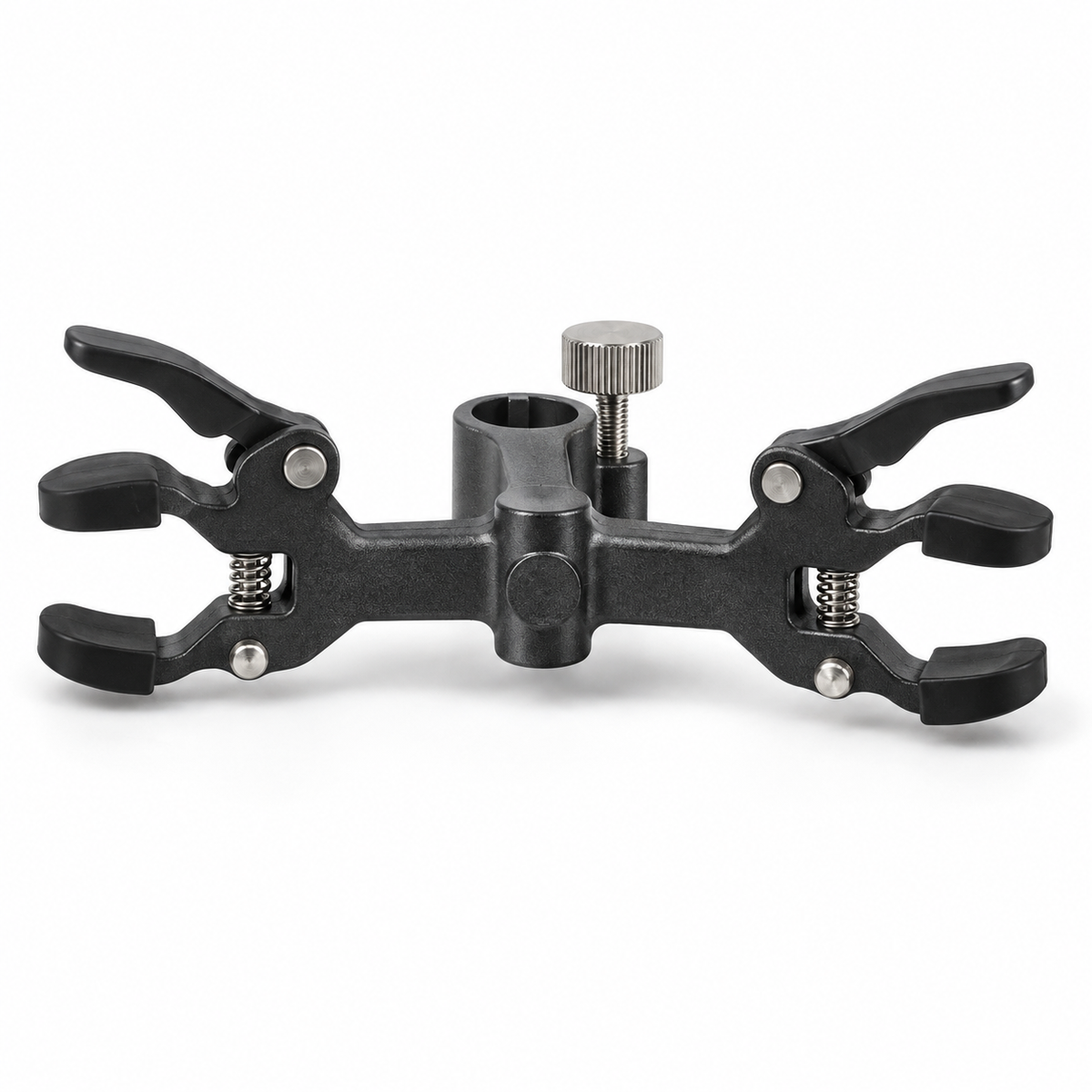 Double Fisher-type die-cast alloy burette clamp