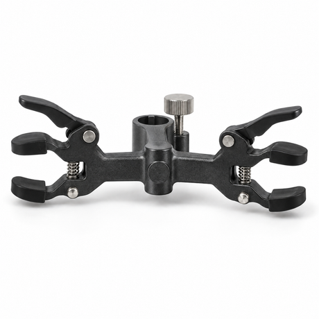 Double Fisher-type die-cast alloy burette clamp
