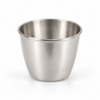 Platinum laboratory crucible, 36 millimetres diameter by 34 millimetres tall