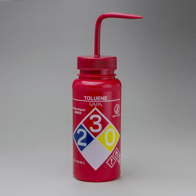 Bel-Art Bottle wash venting labelled Toluene 500mL LDPE