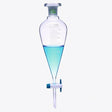 Isolab Funnel separating pear (squibb) graduated PTFE stopcock 