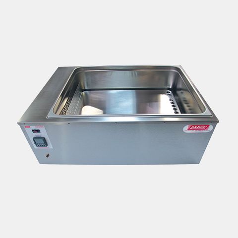 LABEC Bath water constant temperature, 12L, amb + 5 to 100°C, digital PID controller, S/S interior & exterior