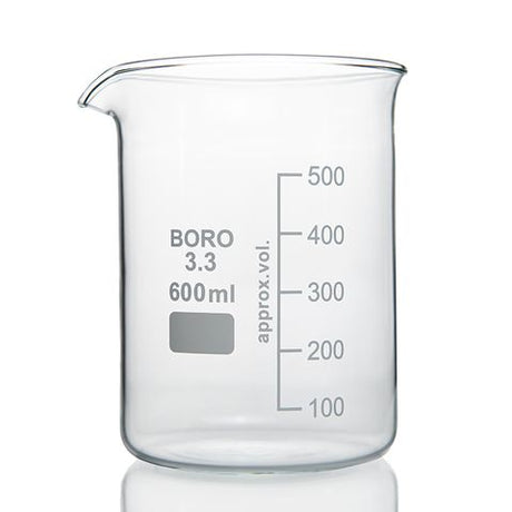 Labco Beaker low form (squat) graduated 600mL 