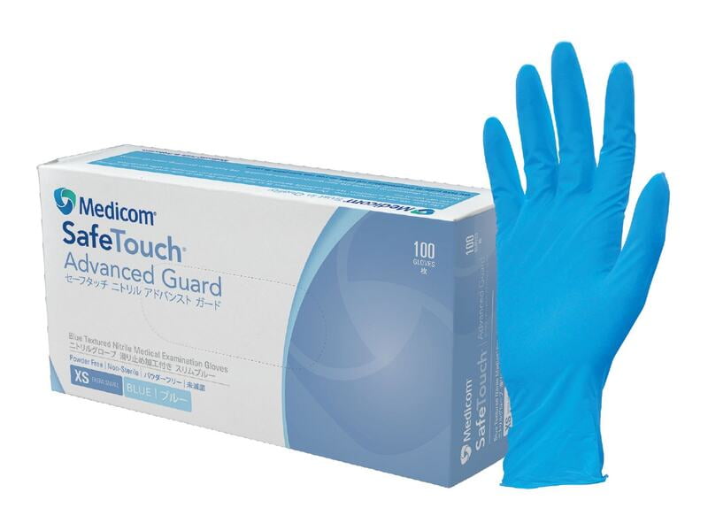 Medicom Gloves examination nitrile powder free blue small