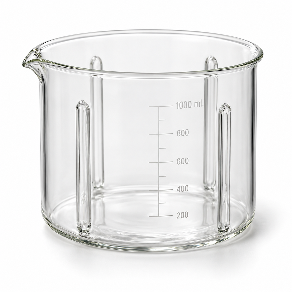 Science Essentials low-form borosilicate baffled beaker