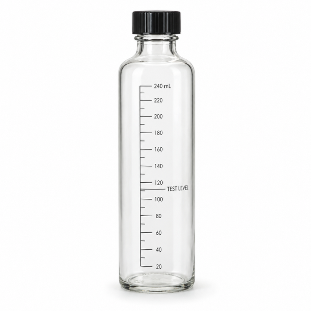 Science Essentials clear organic impurities test bottle