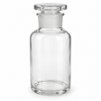 Science Essentials clear wide-mouth reagent bottle with glass stopper