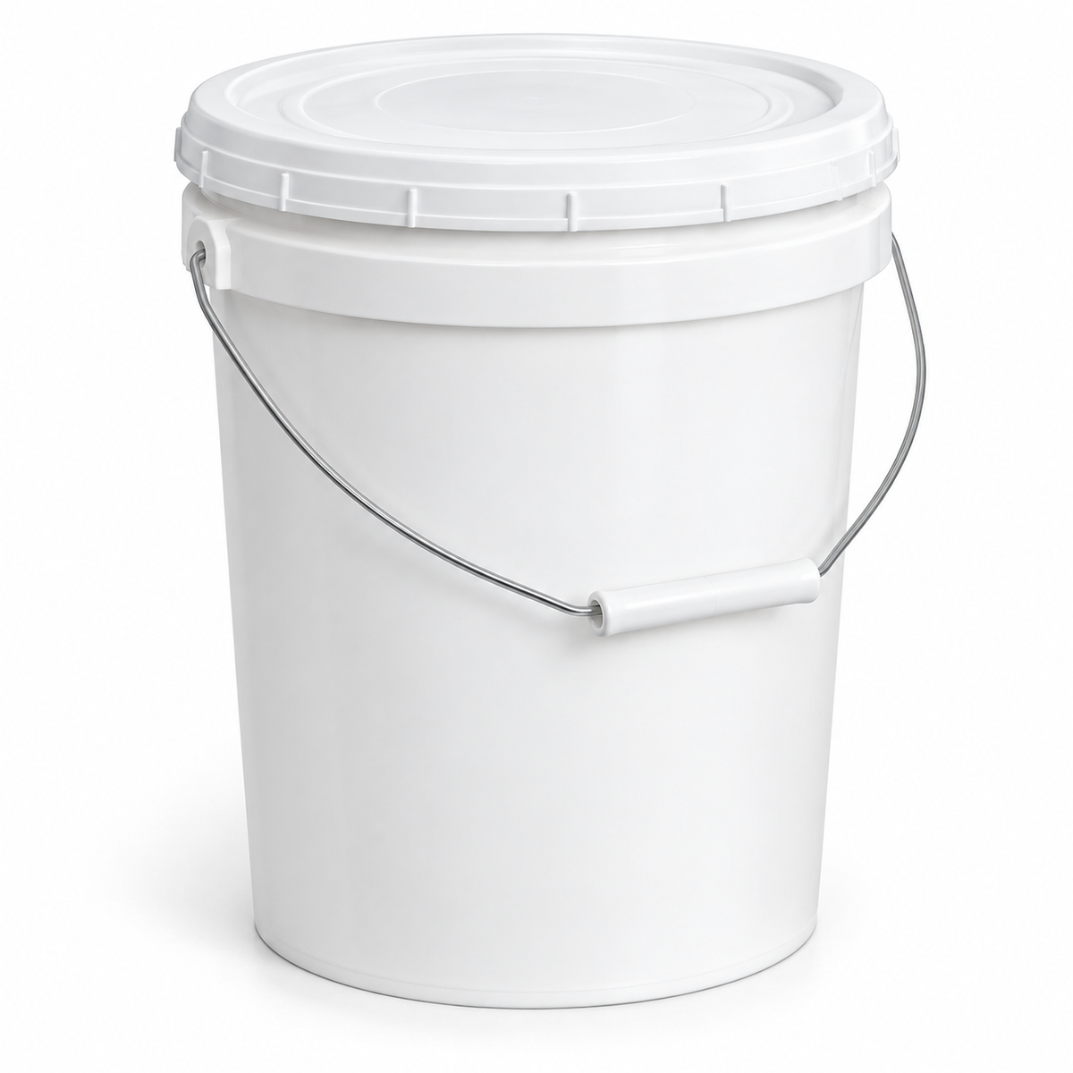 Science Essentials white pail with lid and handle 20L
