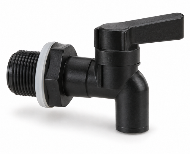 Science Essentials black plastic drum tap 20mm