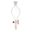 Isolab Funnel separating pear (squibb) graduated PTFE stopcock 1L 