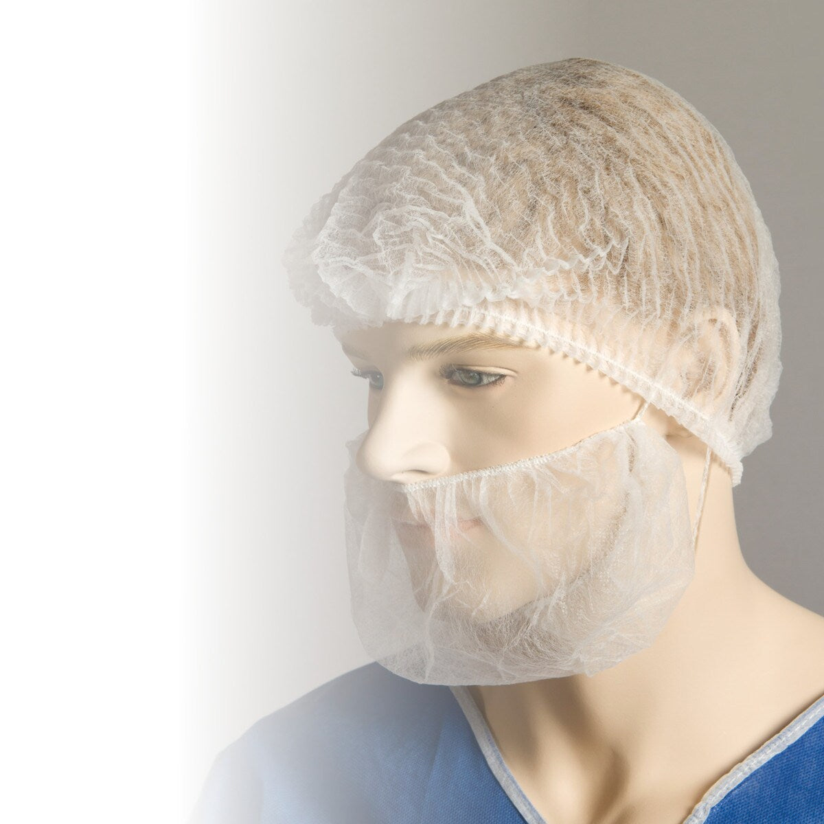 Bastion beard cover - double loop blue polypropylene