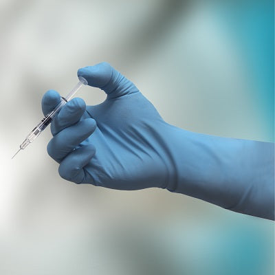 Nitrile Blue 300mm Long Cuff - Powder Free - Micro Textured