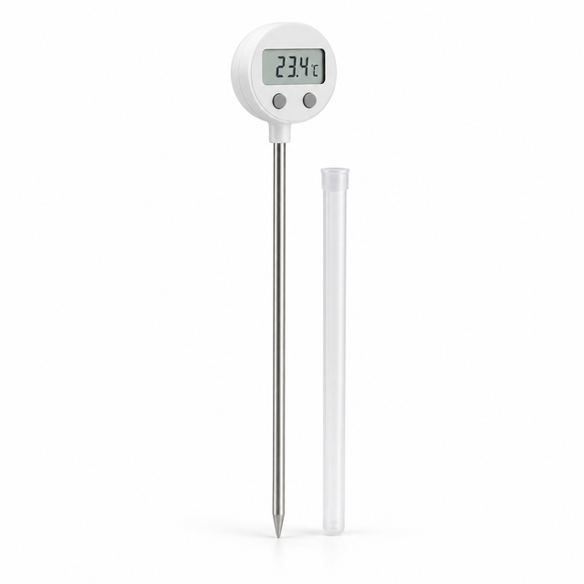 Digital lollipop thermometer with 200 mm stainless steel stem