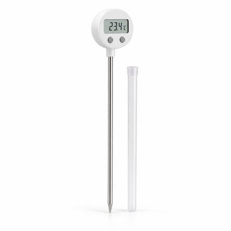 Digital lollipop thermometer with 110 mm stainless steel stem
