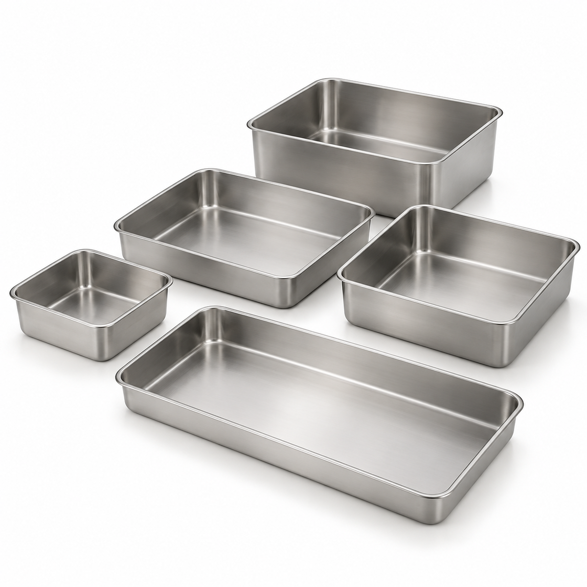 Tray stainless steel 176x162x65mm