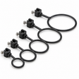 Science Essentials steel retort rings with bossheads in five sizes