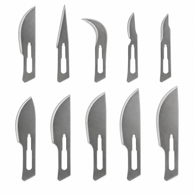 Science Essentials carbon-steel scalpel blade range numbers 10 to 25
