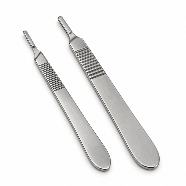 Science Essentials stainless-steel scalpel handles numbers 3 and 4