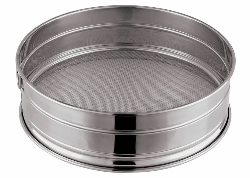 Sieve 200mm diam 20 micron aperture full height woven wire s/s